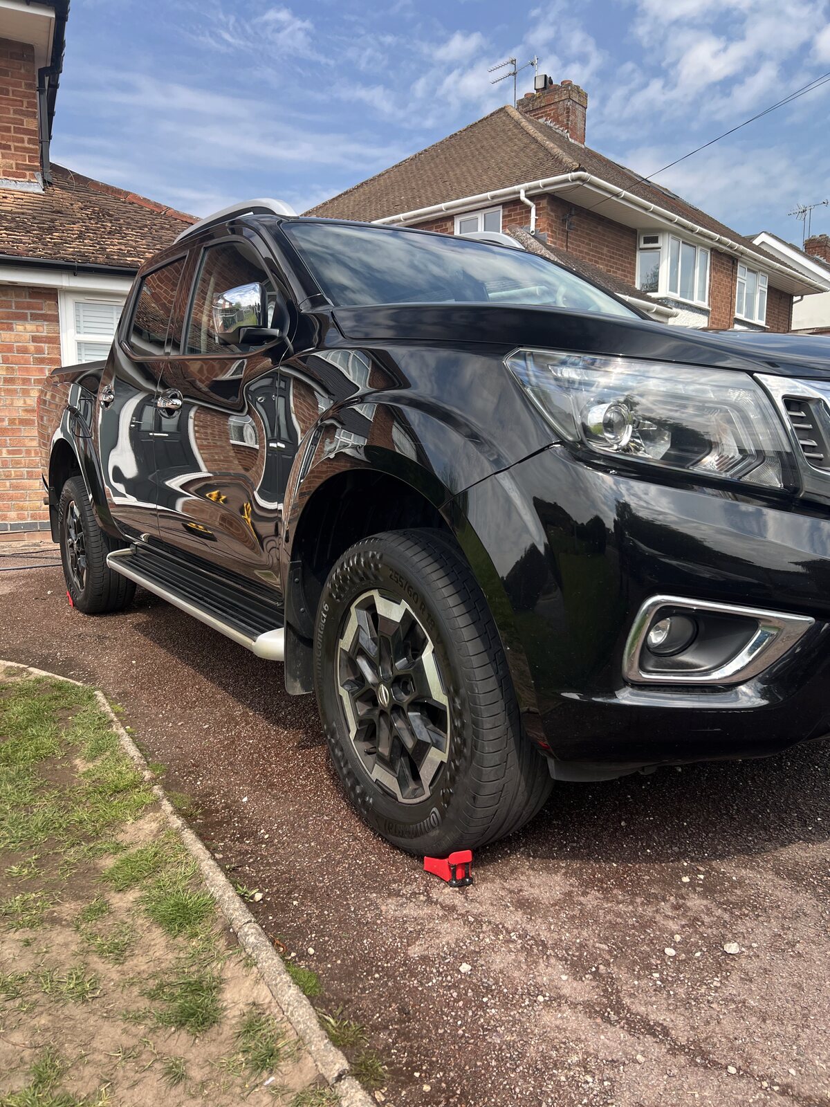 Freshly detailed Nissan pickup truck